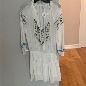 Current Air White Pleated Dress